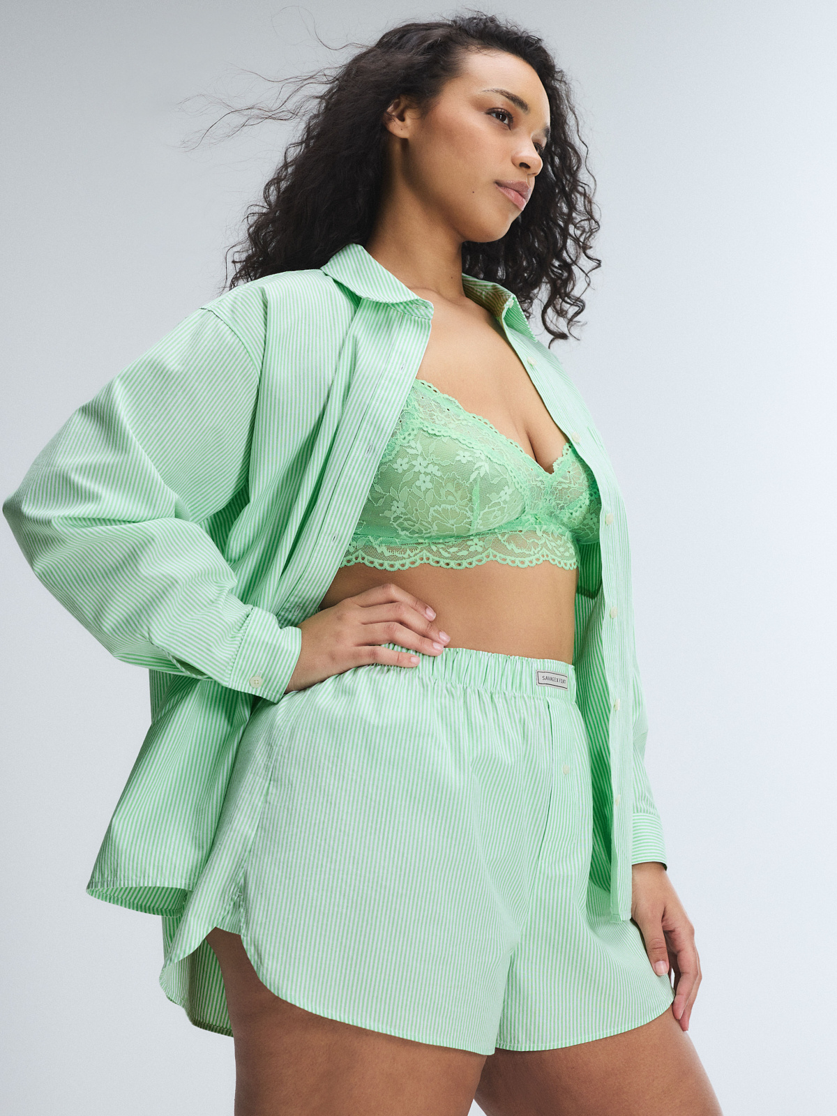 Kickback Casuals Sleep Boxerette Short in Green | SAVAGE X FENTY