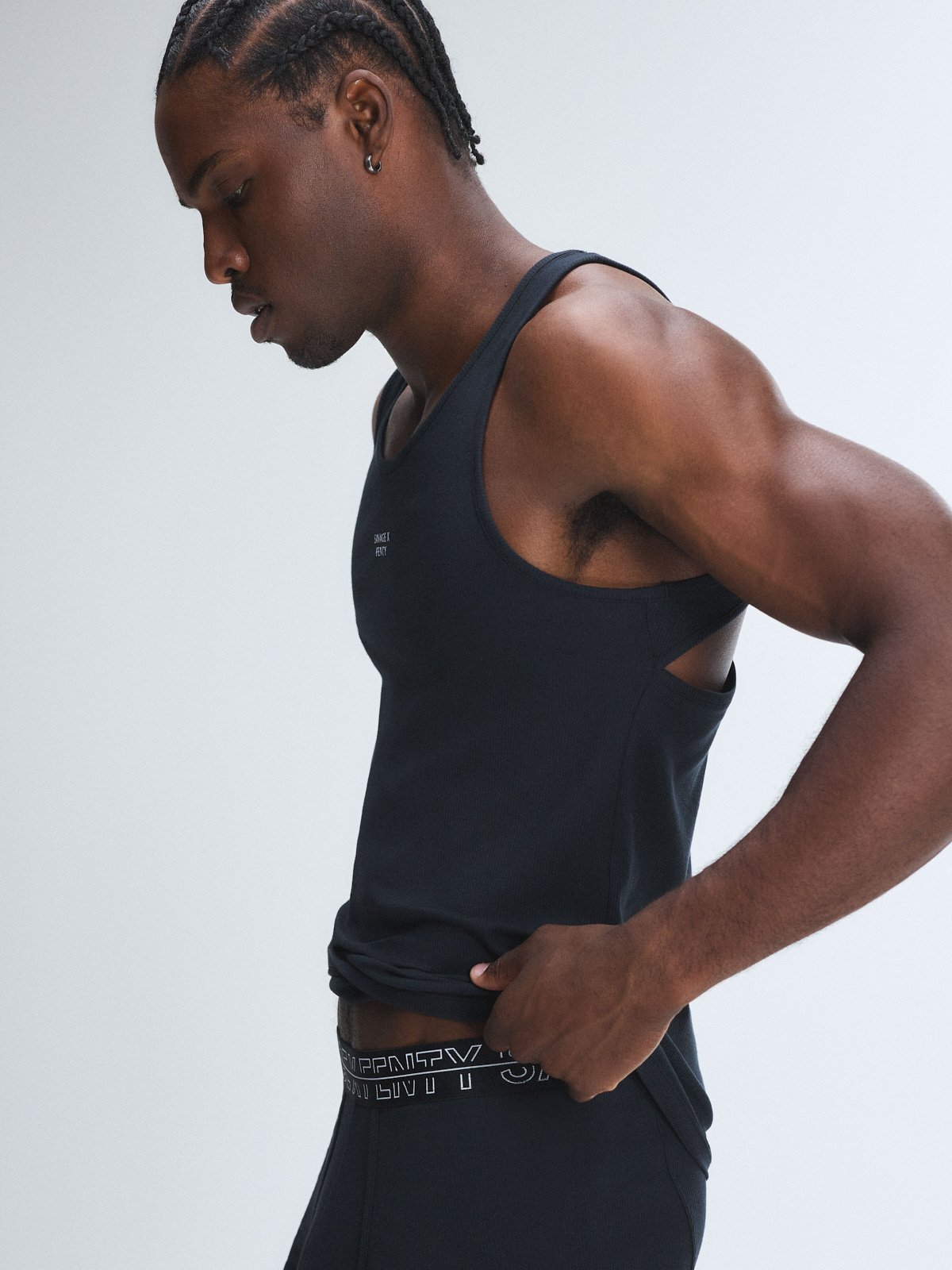 Cruise Control Sleep Tank With Back Cutout in Black | SAVAGE X FENTY