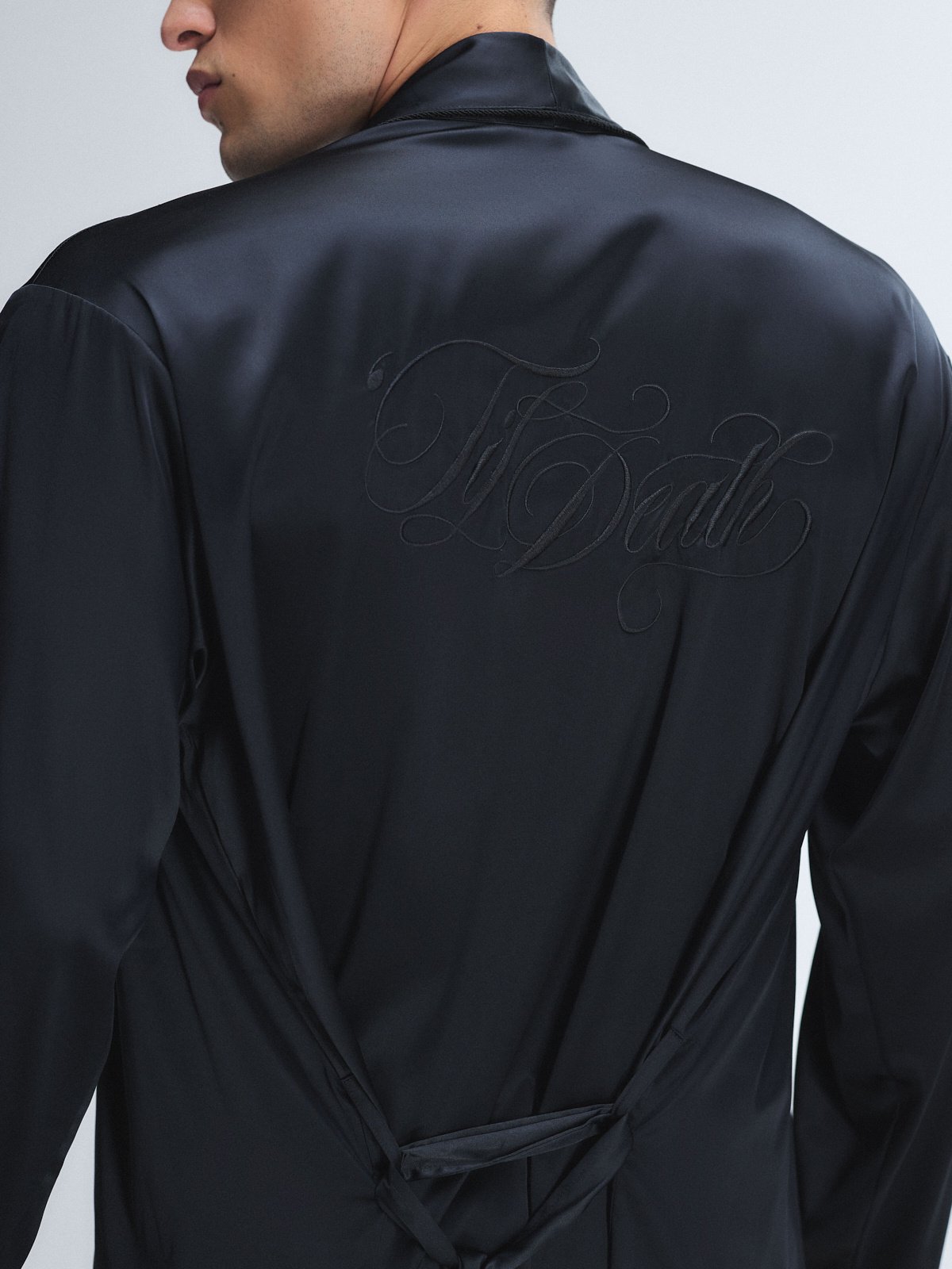 Smooth Suitor Wedding Satin Smoking Jacket