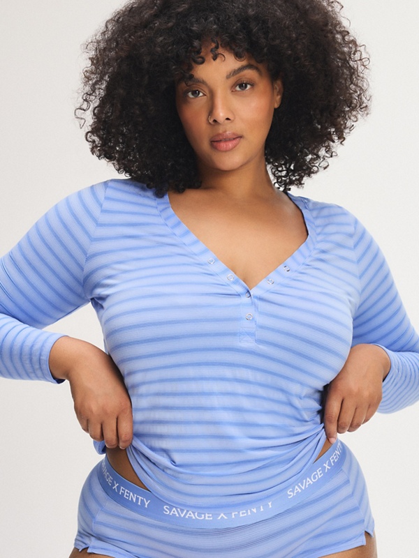 Sheer Line Sleep Henley