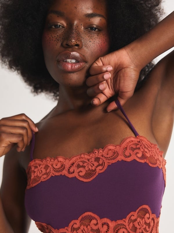 Swirly Girly Modal Mini Slip - Savage