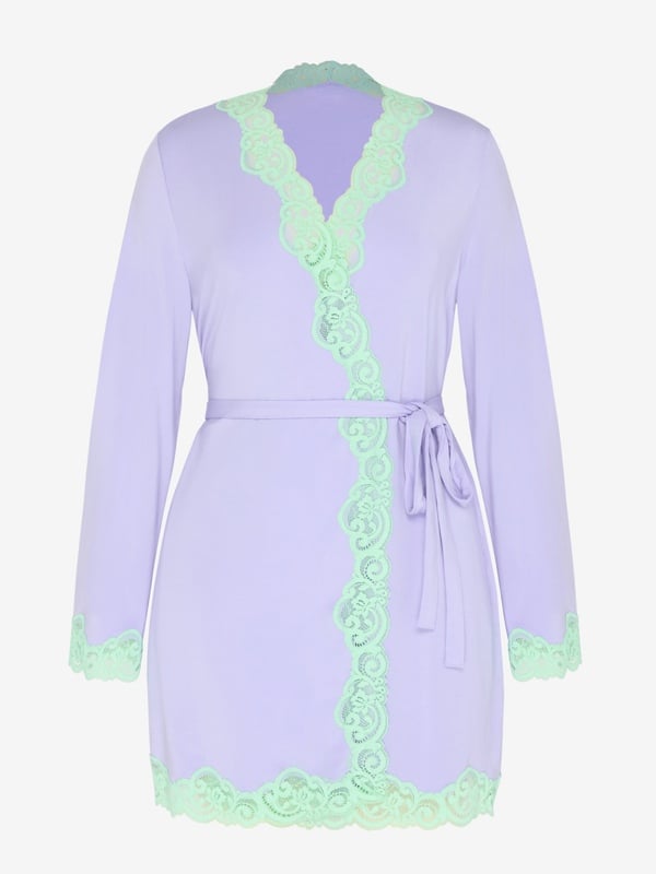 Swirly Girly Modal Short Robe