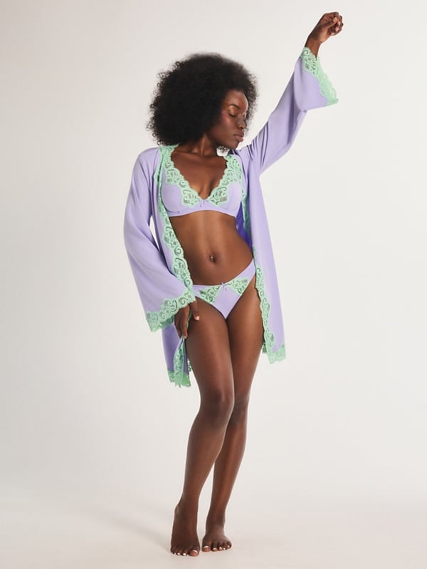 Swirly Girly Modal Short Robe