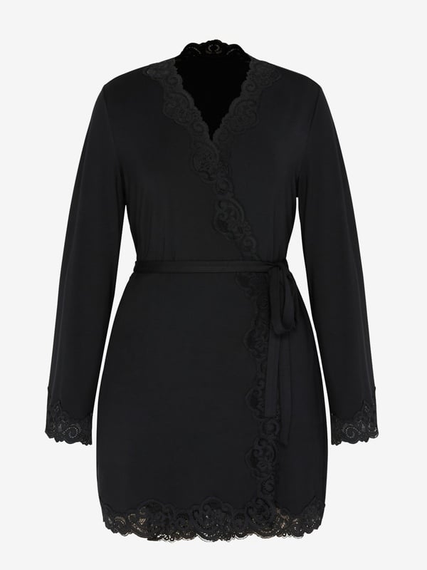 Swirly Girly Modal Short Robe