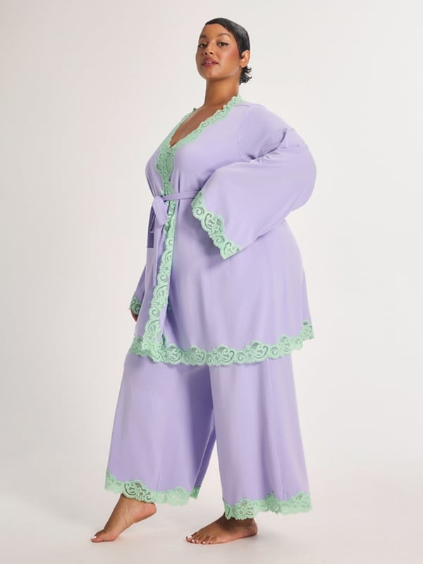 Swirly Girly Modal Short Robe
