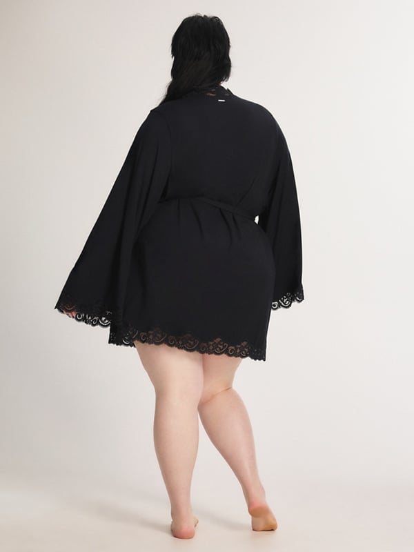 Swirly Girly Modal Short Robe