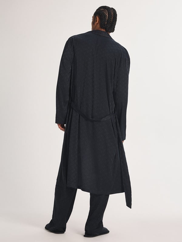 Savage X Satin Jacquard Mid-Length Robe