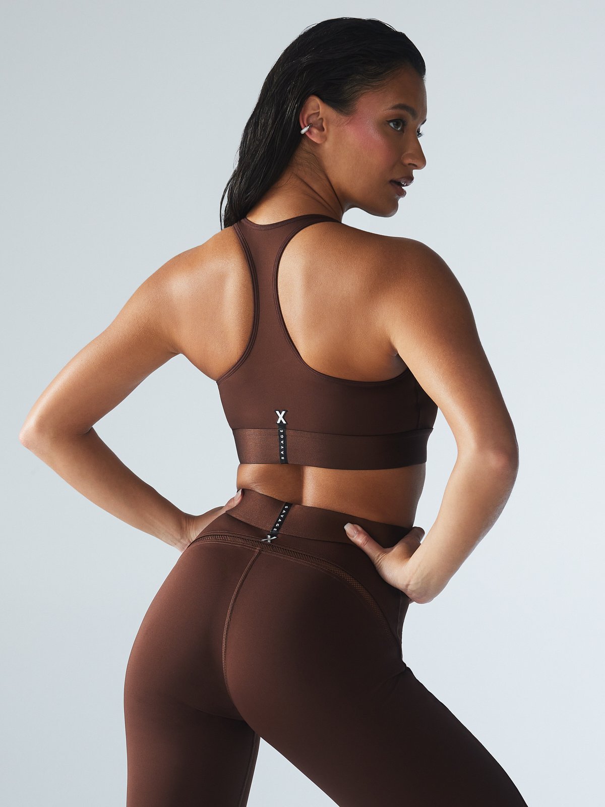 Lineup Low-Impact Sports Bra in Brown