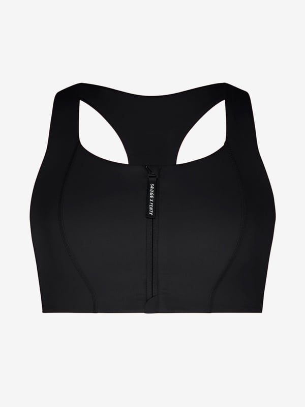 Running Hot Medium-Impact Zip-Front Sports Bra