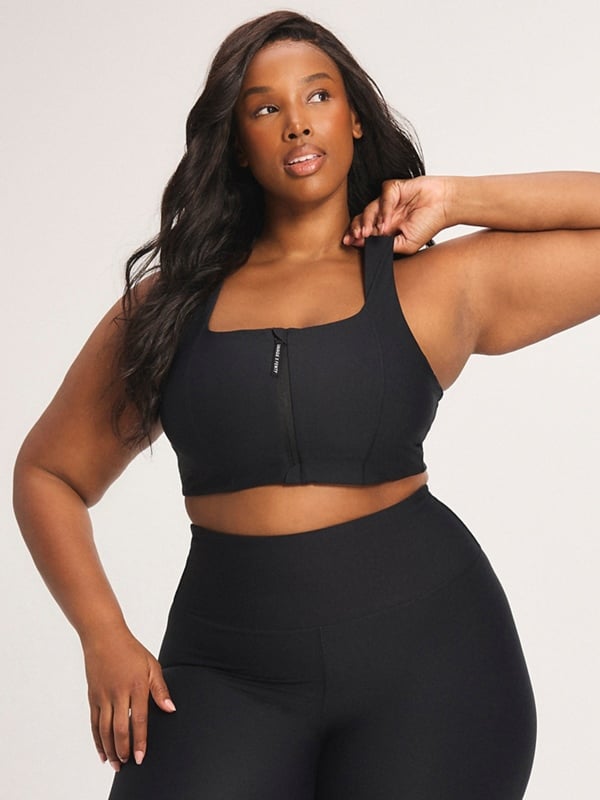 Running Hot Medium-Impact Zip-Front Sports Bra
