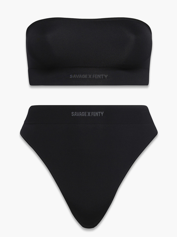 Seamless Scoop-Neck Bralette & Bikini 2-Piece Set