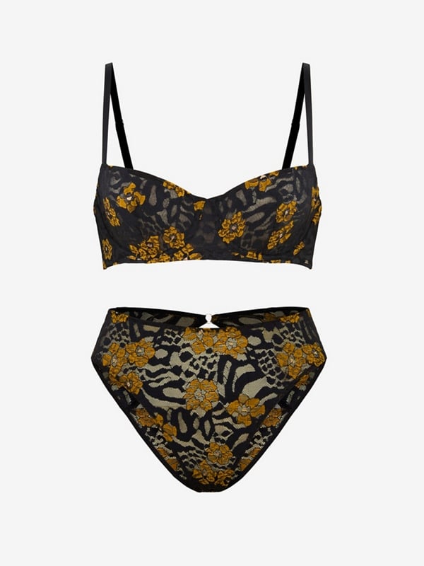 Feline Floral 2-Piece Set
