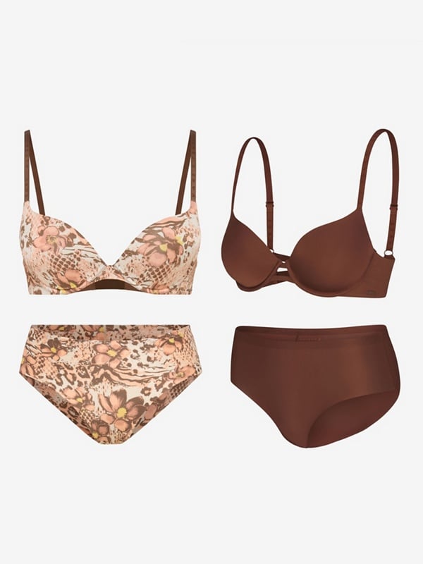 New Microfiber Push-Up Bra 4-Piece Set