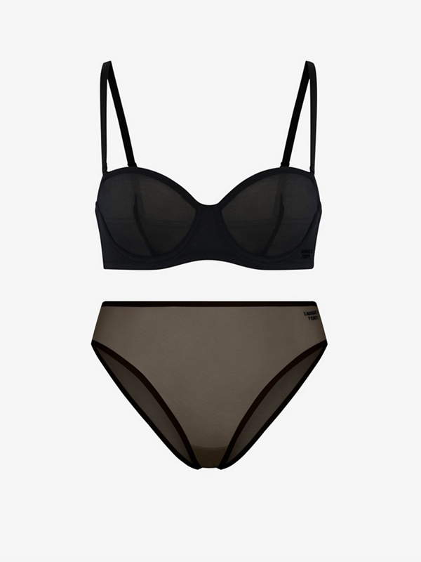 Sheer X Strapless 2-Piece Set