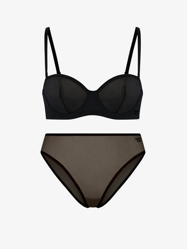 Sheer X Strapless 2-Piece Set