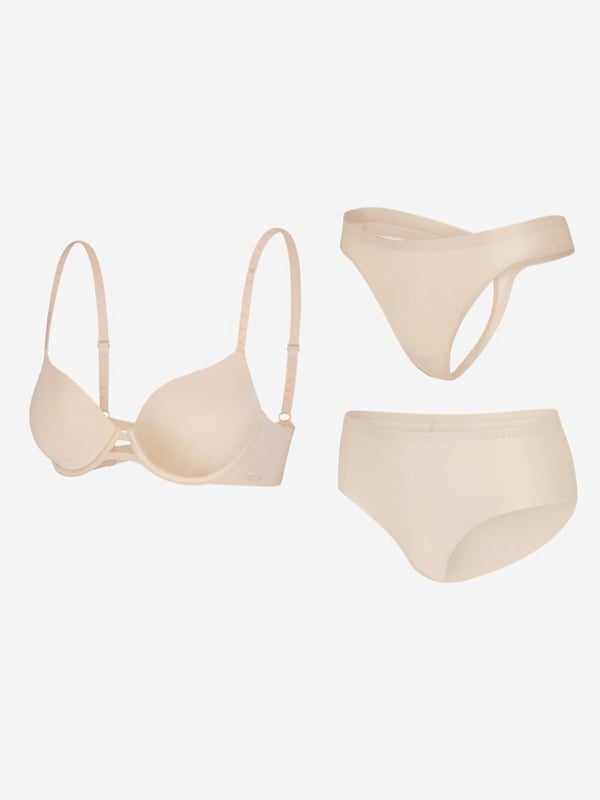 New Microfiber T-Shirt Bra 3-Piece Set
