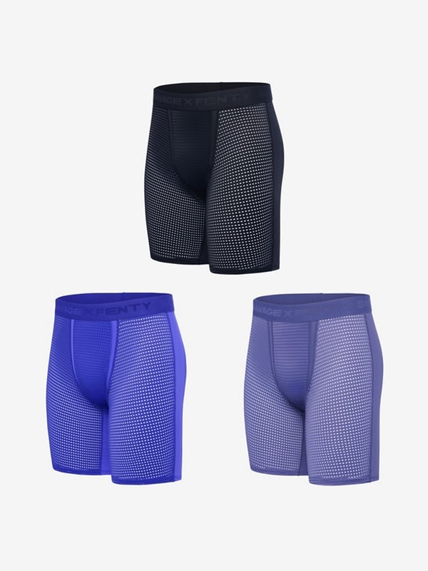 Shadow Fit Mesh Long Boxer Briefs 3-Piece Set