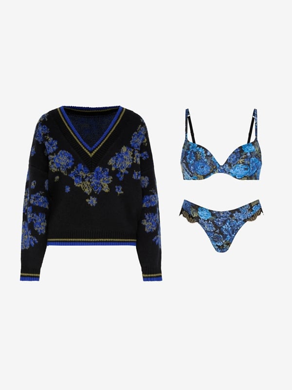 Floral Rush Plunge Bra 3-Piece Set