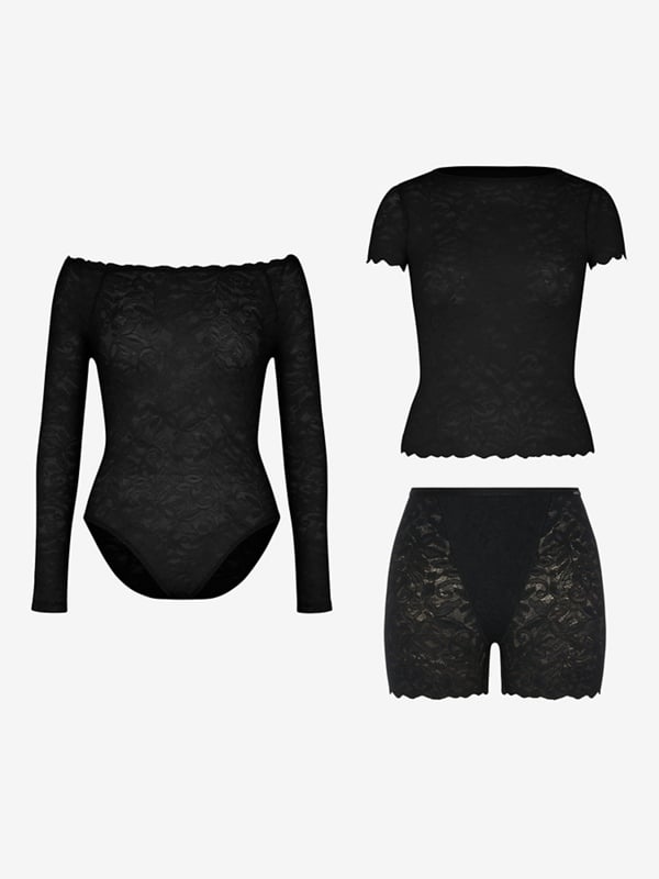 Lacy Dreams Bodysuit 3-Piece Set