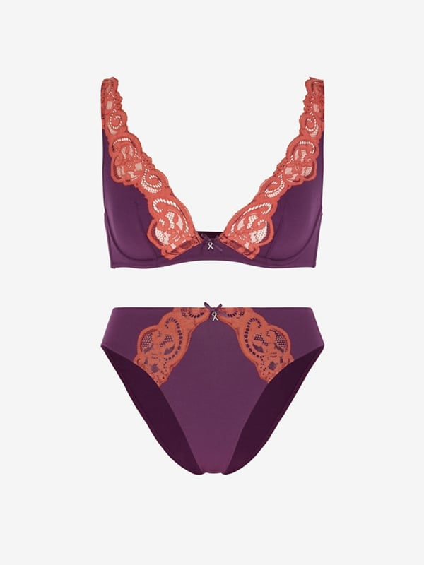Swirly Girly Plunge Bra 2-Piece Set