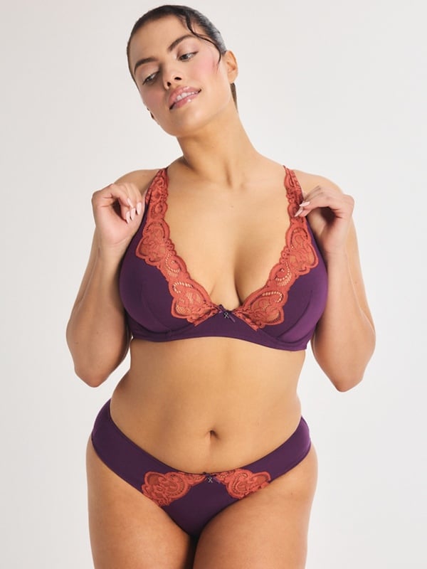 Swirly Girly Plunge Bra 2-Piece Set