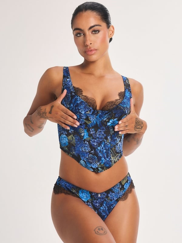 Floral Rush Bustier 2-Piece Set