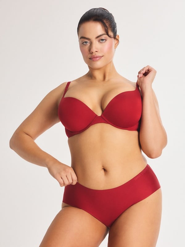 NEW Microfiber Plunge Bra 3-Piece Set