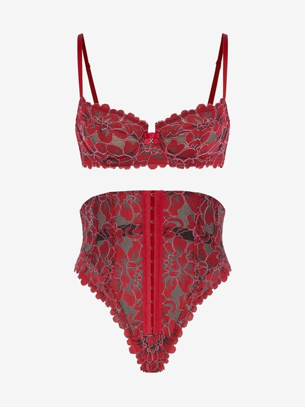 Floral Corded Lace 2-Piece Set