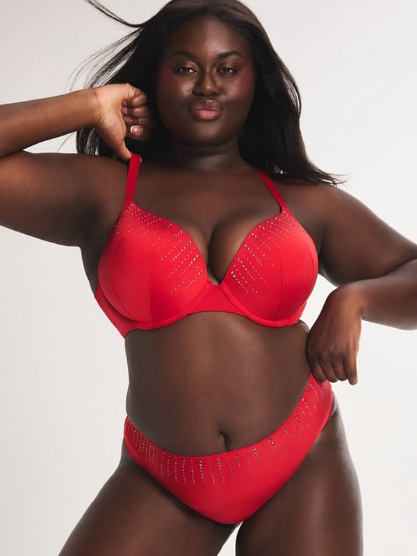 Microfiber Rhinestone 2-Piece Set