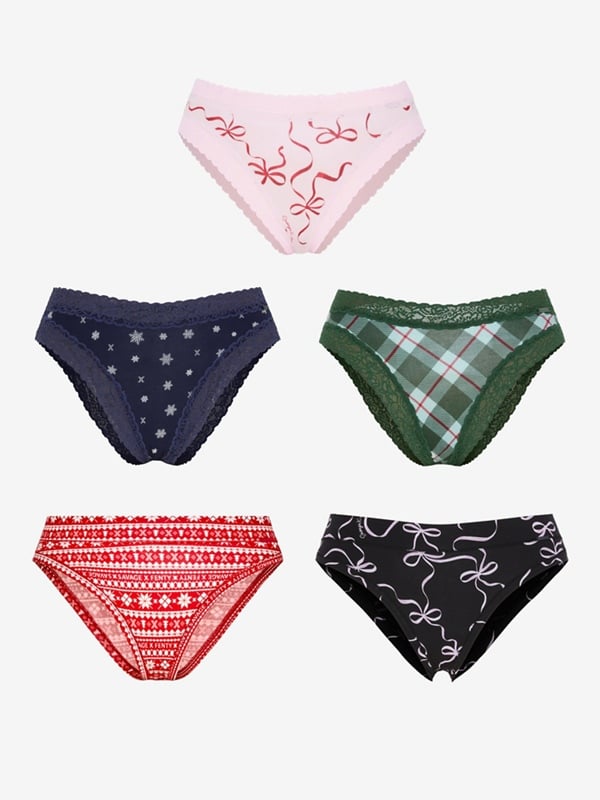 Cotton Essentials Lace-Trim 5-Piece Set