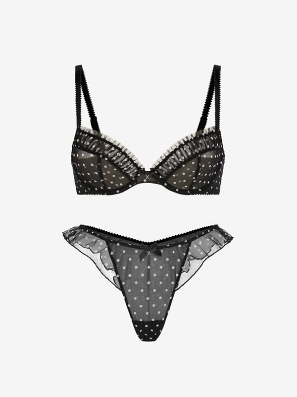 On the Dot Demi Bra 2-Piece Set