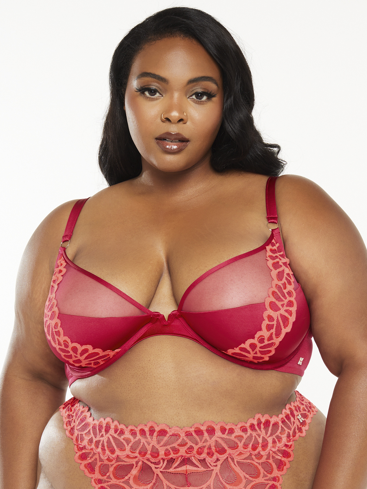 Savage Not Sorry Microfiber and Lace Half Cup Bra MultiPack of 3