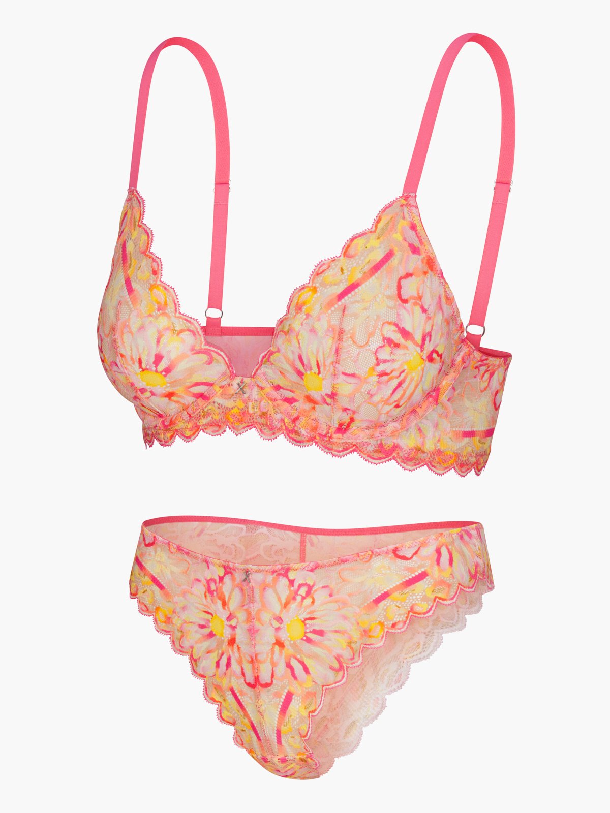 Sunray Lace Plunge Bra 2-Piece Set