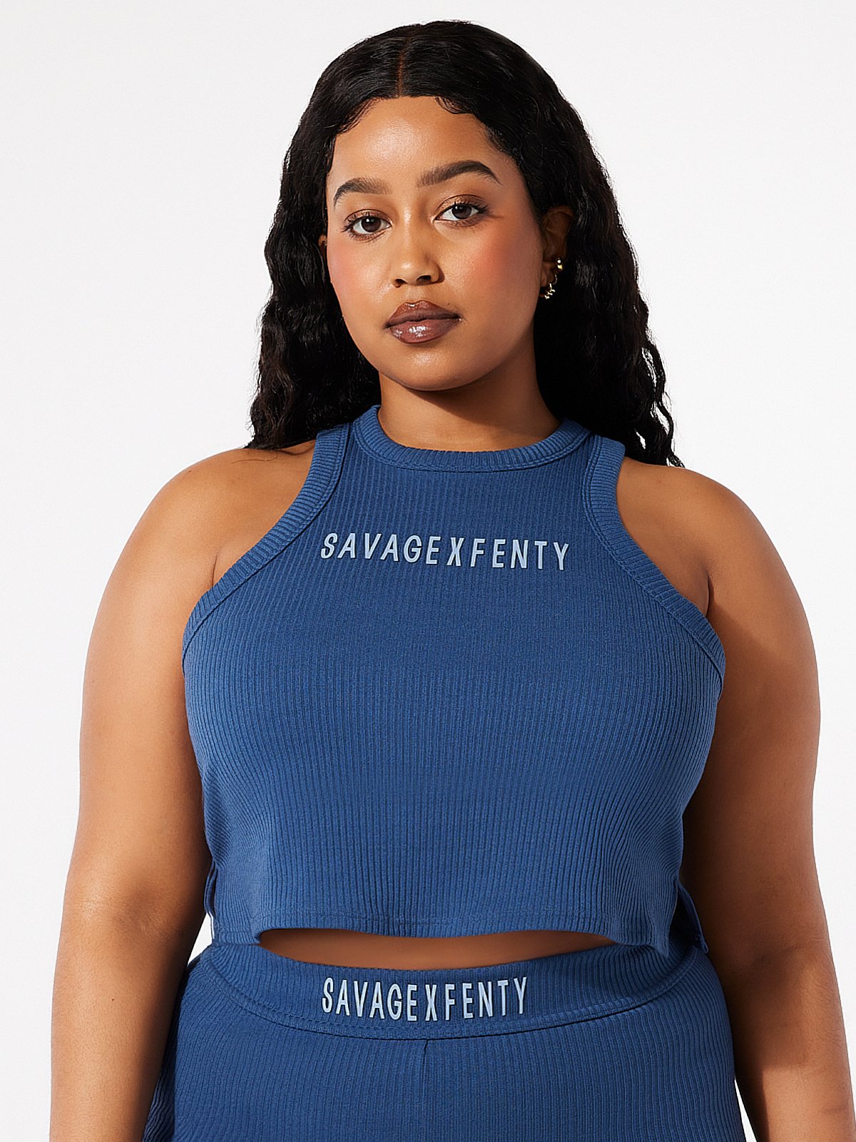 Essential Heavy Rib Cropped Logo Tank