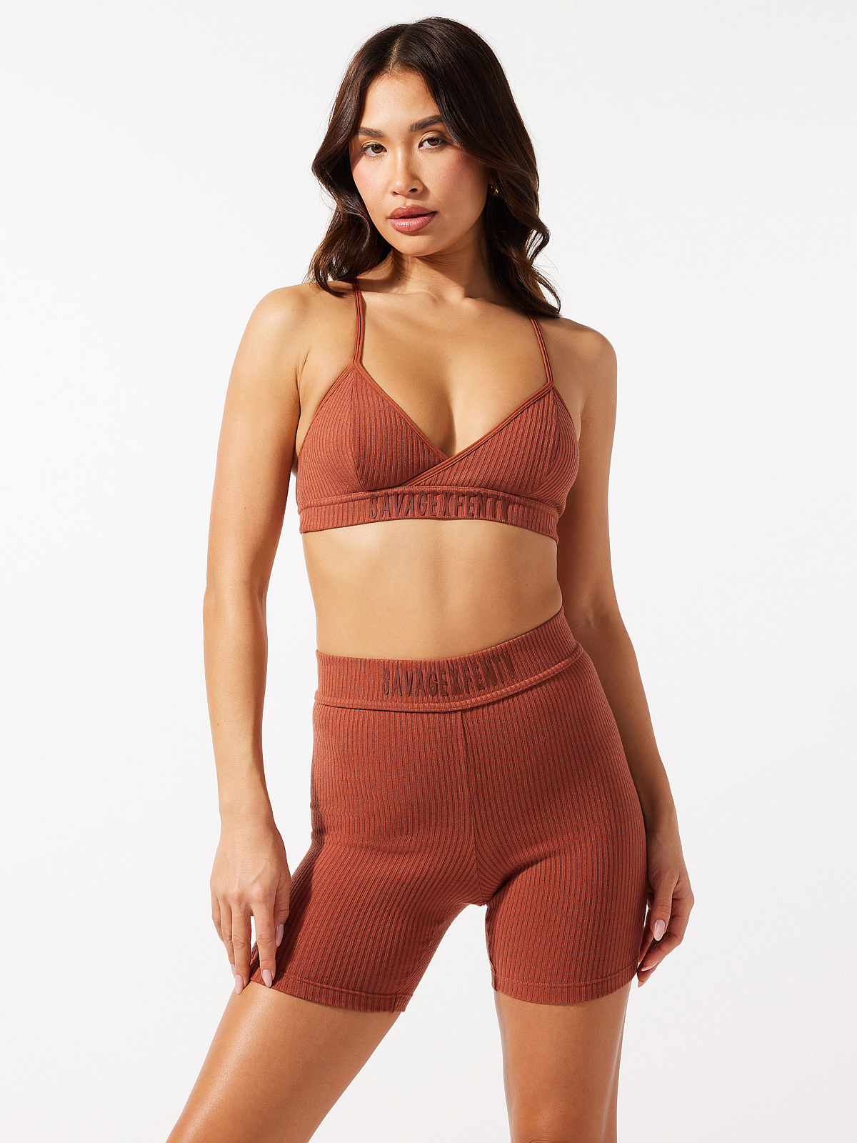 Essential Heavy Rib Logo Bralette