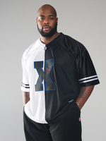 Limited-Edition LVII Two-Tone Varsity Jersey in Black & Multi