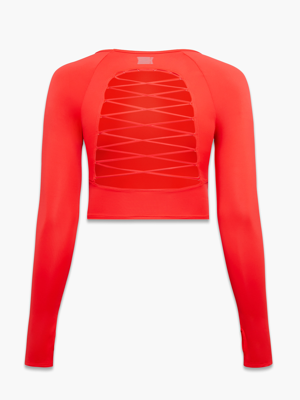 Lace Up Open-Back Long-Sleeve Top