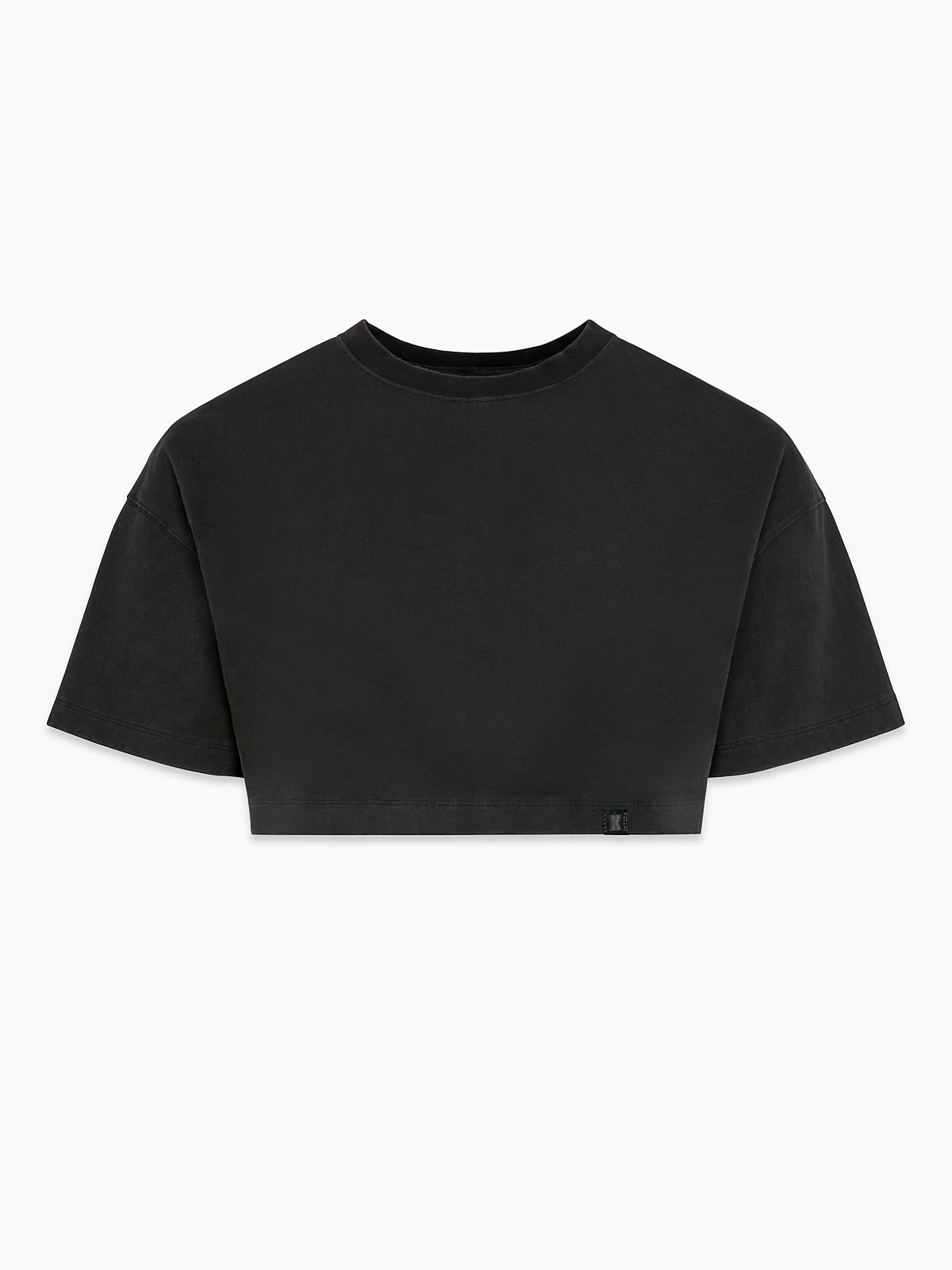 Essential Heavy Jersey Washed Cropped Tee