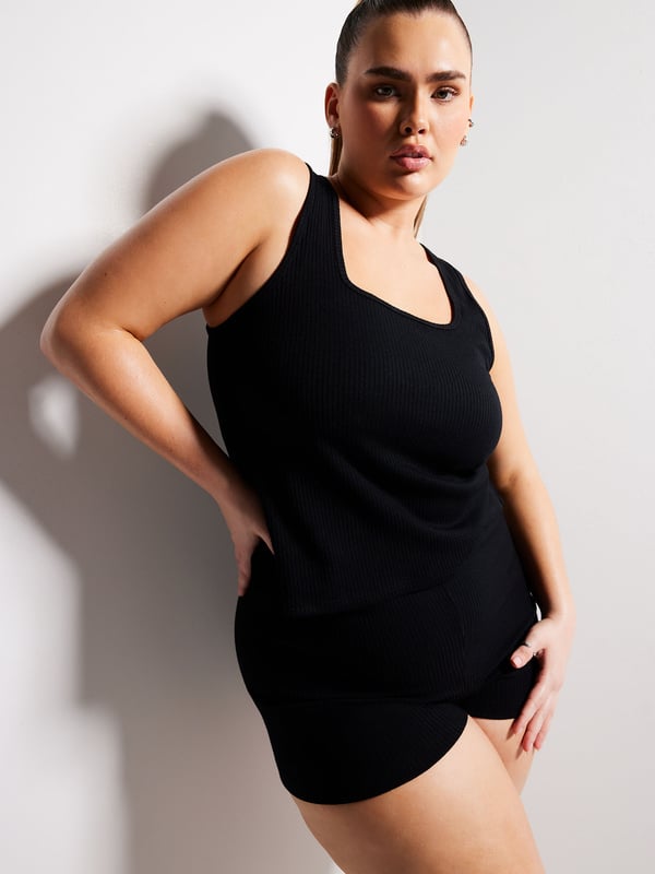 Essential Heavy Rib Square-Neck Tank