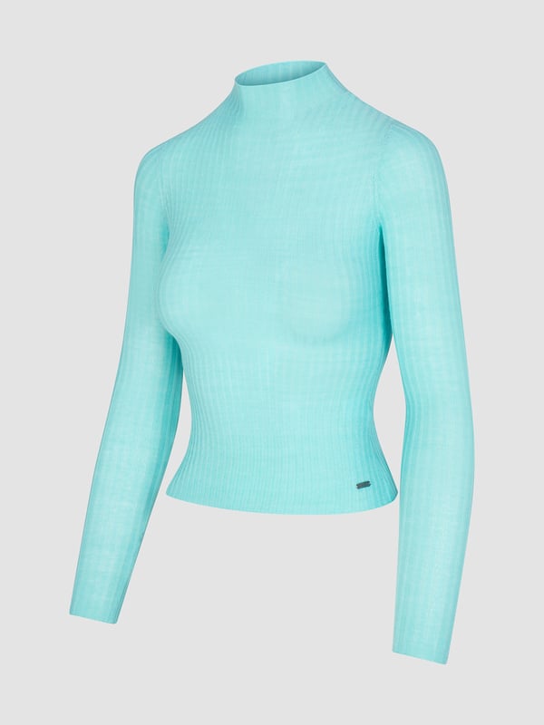 Sheerenity Mock-Neck Sweater