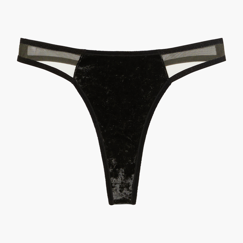 Black velvet panties Clearance