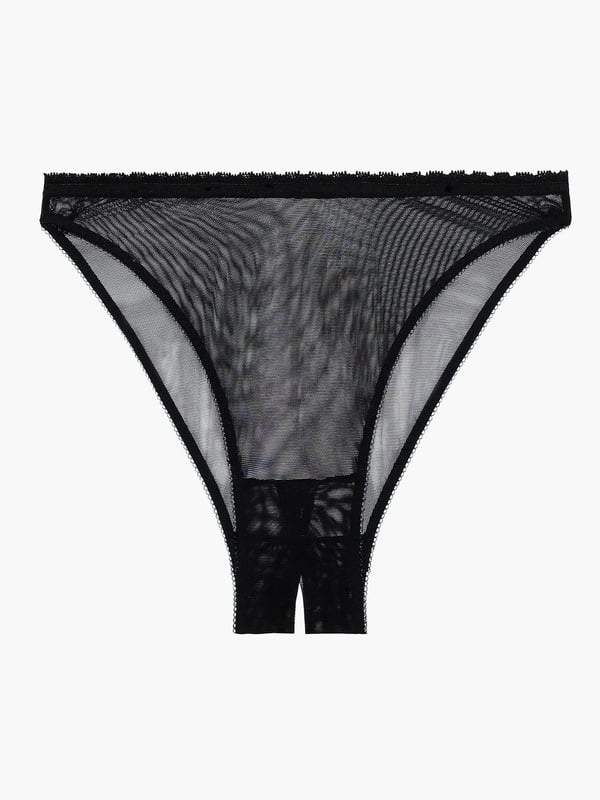 Mesh Crotchless High Leg Bikini in Black | SAVAGE X FENTY