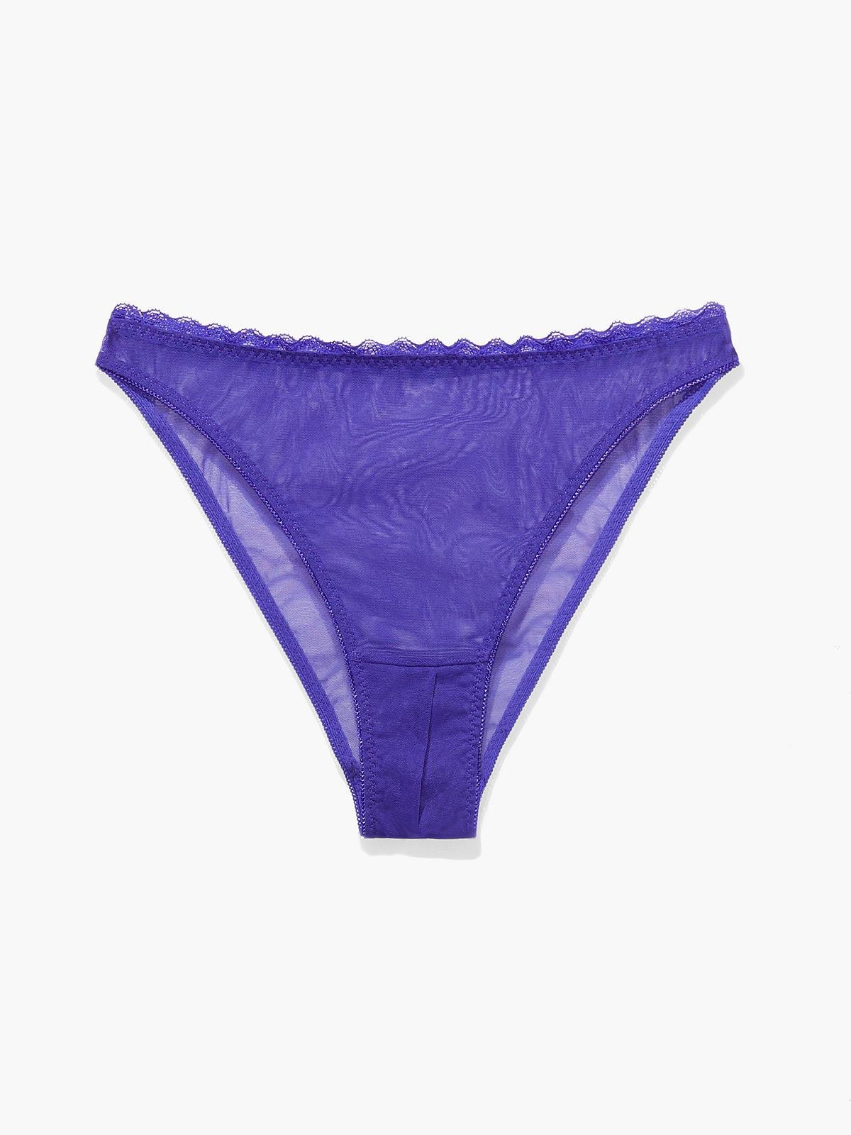 Mesh Crotchless High-Leg Bikini in Blue | SAVAGE X FENTY