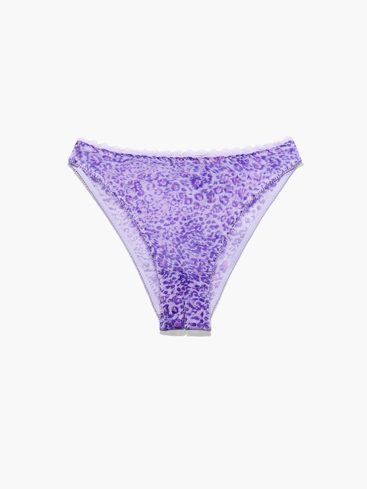 Mesh Crotchless High-Leg Bikini in Multi & Purple | SAVAGE X FENTY