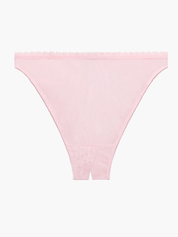 Mesh Crotchless High Leg Bikini in Pink | SAVAGE X FENTY