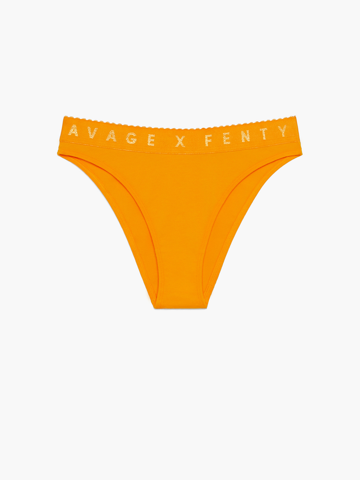 Savage X Cotton High-Leg Bikini Panty in Orange