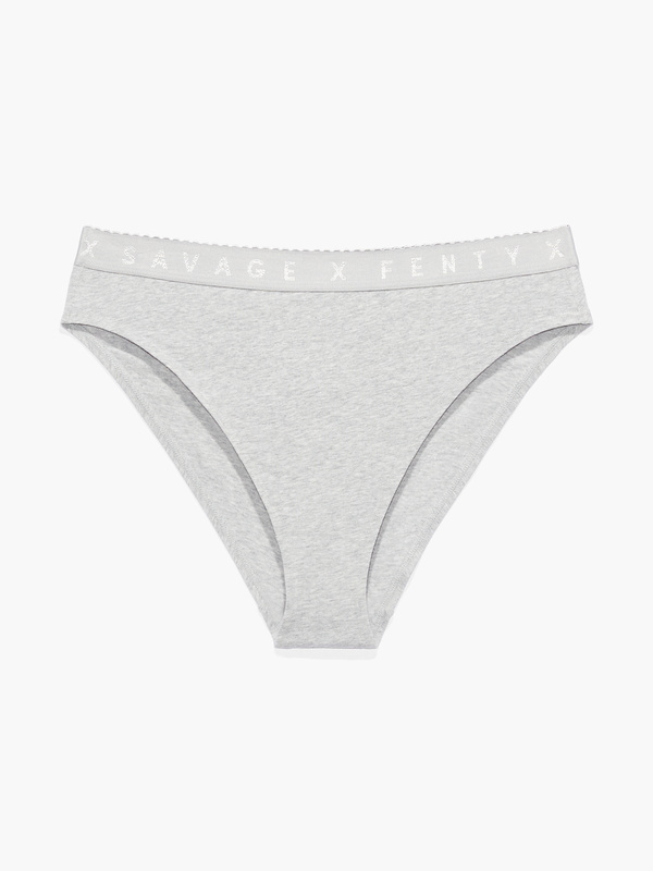 Savage X Cotton High-Leg Bikini Panty in Grey | SAVAGE X FENTY