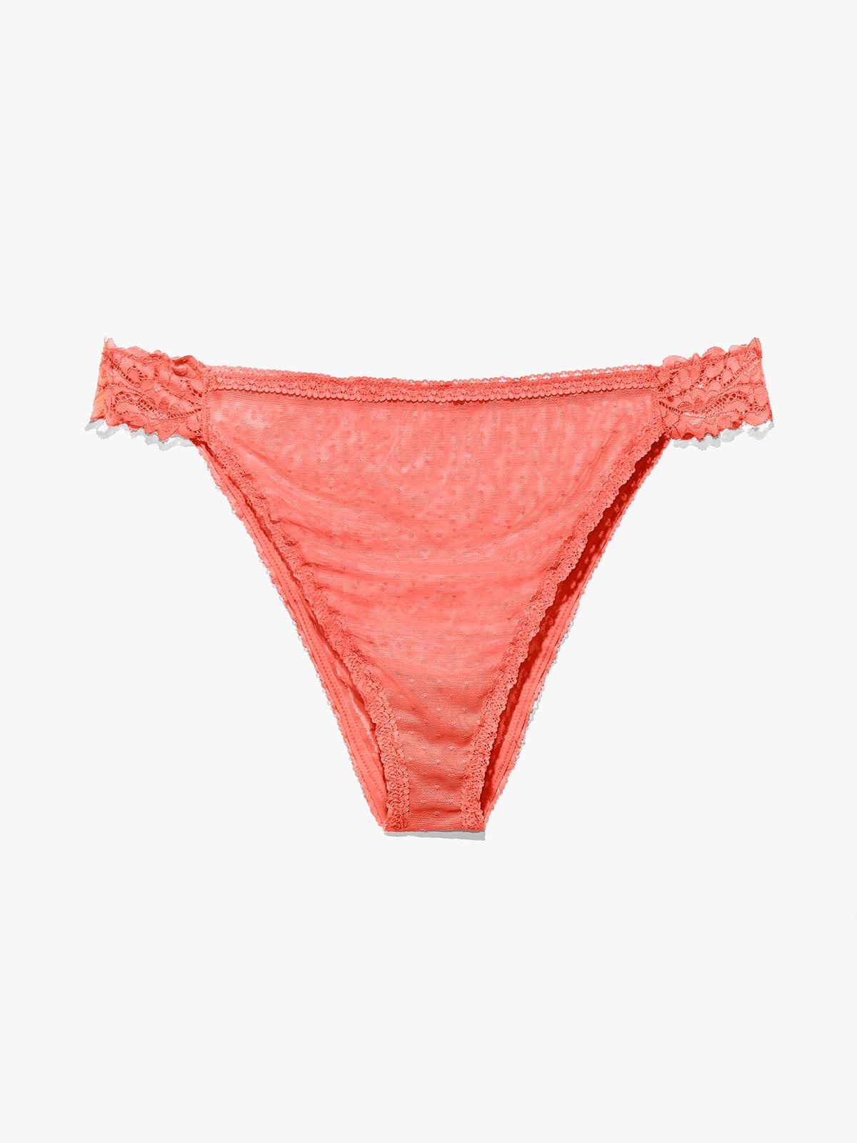 New Victoria's Secret Women's Cheeky Panties Underwear Size Small Peach Lace
