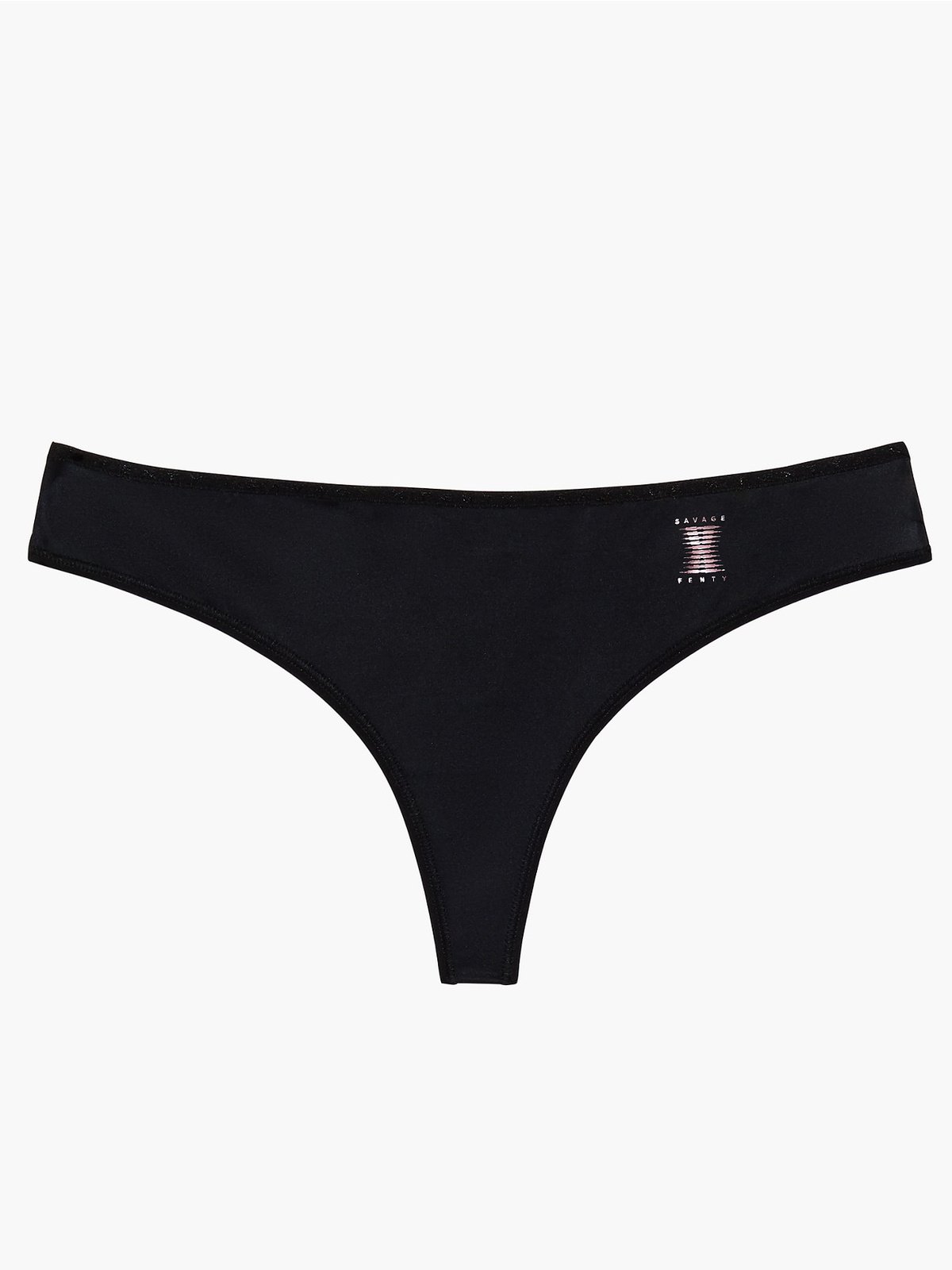 Core Microfiber Thong with Logo Waistband