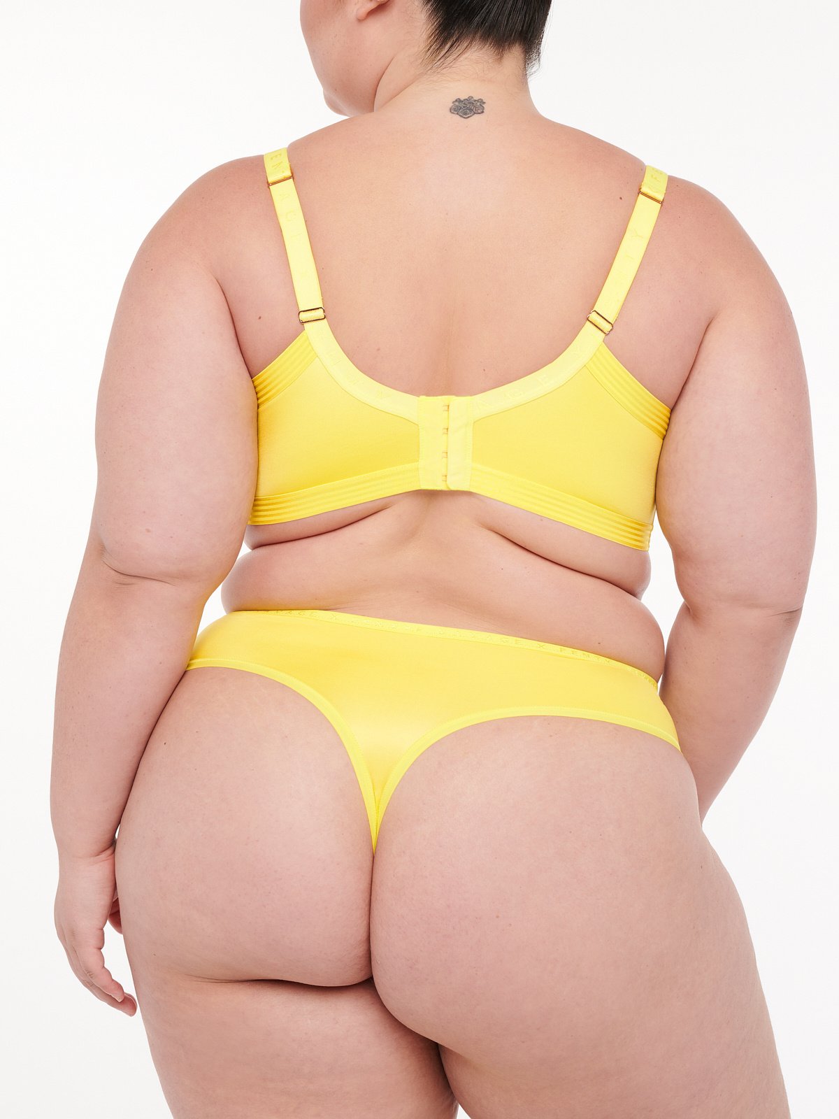 Core Microfiber Thong with Logo Waistband in Yellow | SAVAGE X FENTY